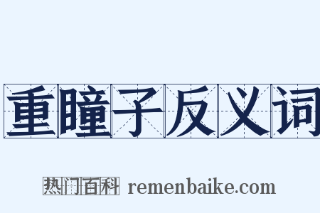 重瞳子反义词是什么意思的图片